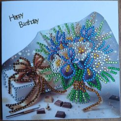 Handmade Diamond Art Card and Envelope