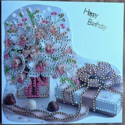 Handmade Diamond Art Card and Envelope