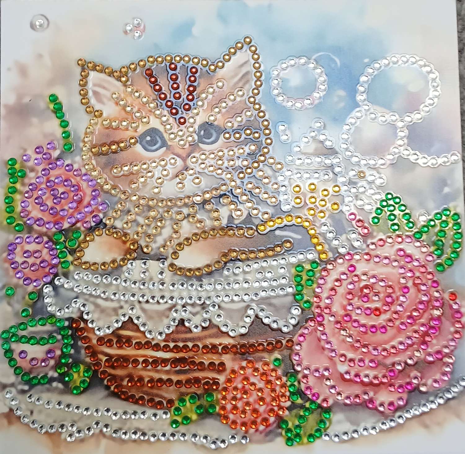 Handmade Diamond Art Card and Envelope Handmade Diamond Art Card and Envelope