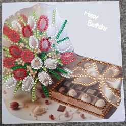Handmade Diamond Art Birthday Card and Envelope 1 Handmade Diamond Art Birthday Card and Envelope 1