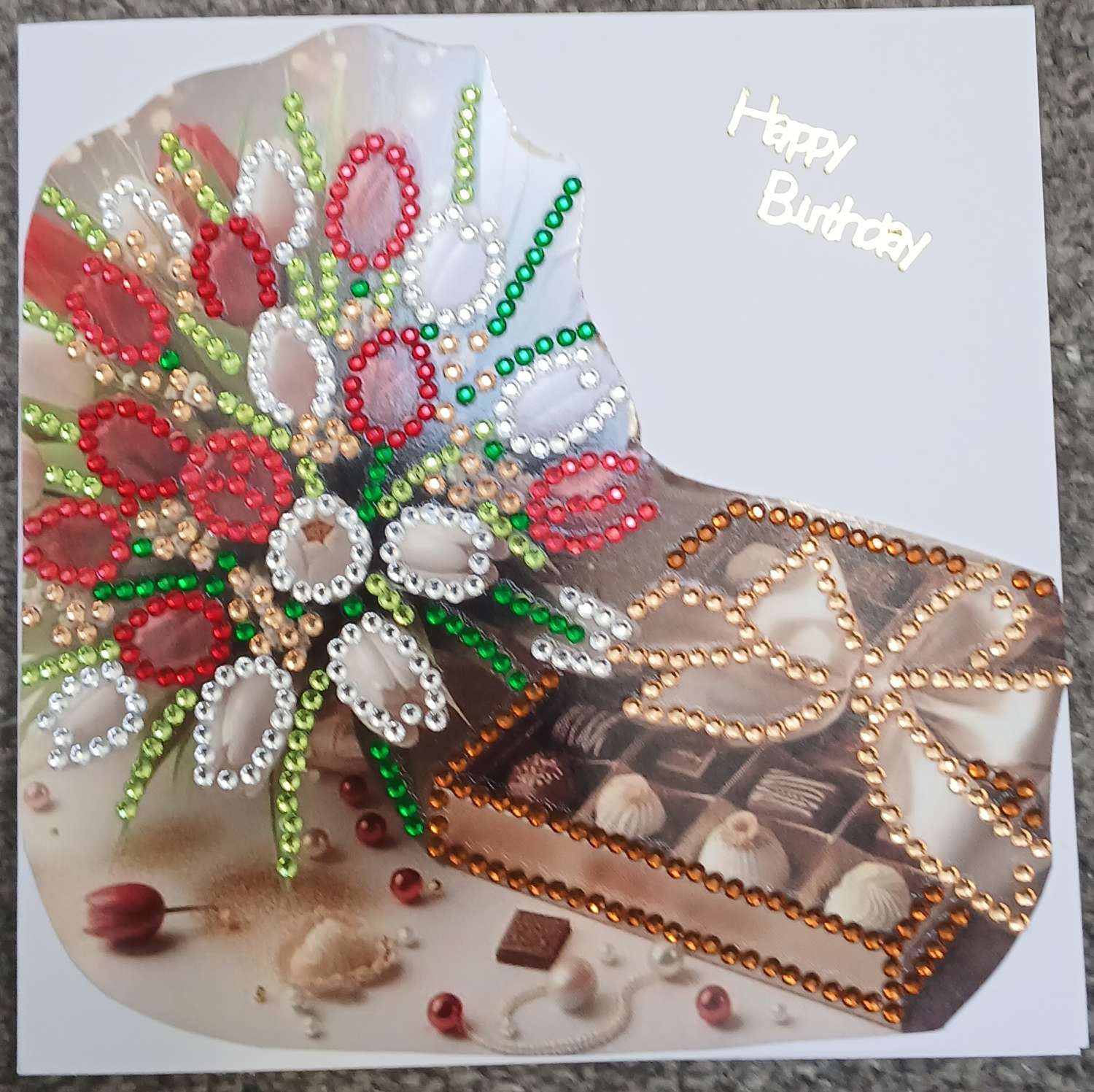 Handmade Diamond Art Card and Envelope Handmade Diamond Art Card and Envelope