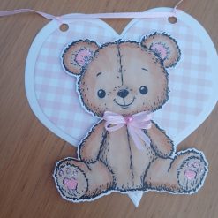 Luxury Handmade Baby Girl Welcome Banner - Pink/ Hearts 5