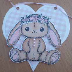 Luxury Handmade Baby Girl Welcome Banner - Pink/ Hearts 3