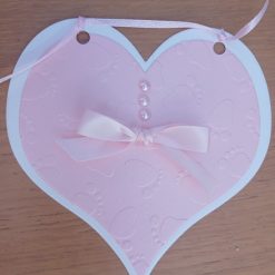 Luxury Handmade Baby Girl Welcome Banner - Pink/ Hearts 1