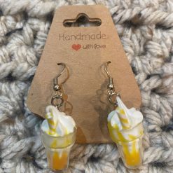 Bubble Tea novelty handmade earrings - Pink