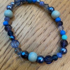 Beaded handmade bracelet - Blues