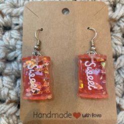 Sweetie novelty handmade earrings - Pink