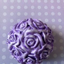 Handmade eco resin rose ball ornament