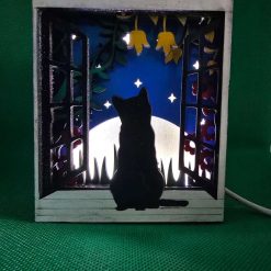 Midnight Meow - 3D Laser-Cut Light Box