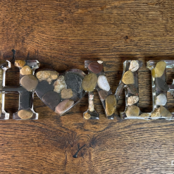HOME Free Standing Resin Ornament Pebbles