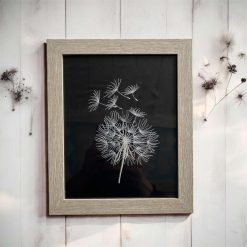 Embroidered art - "Dandelion"