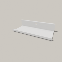 Acoustic Wall Panel Shelf - 20cm wide with no drill screwless fixing 6