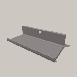 Acoustic Wall Panel Shelf - 20cm wide with no drill screwless fixing 8