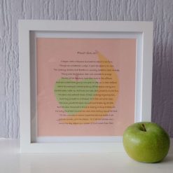 Original Humorous Fruit Themed Poem - White Frame