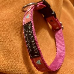 Purple spotty cat collar