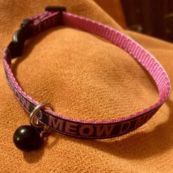 Purple spotty cat collar