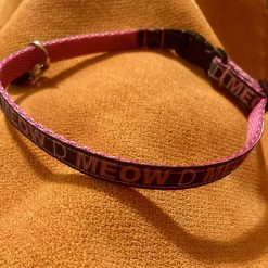Pink meow cat collar 1 Pink meow cat collar 1