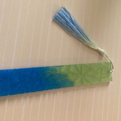 Bookmark blue and green with tassel