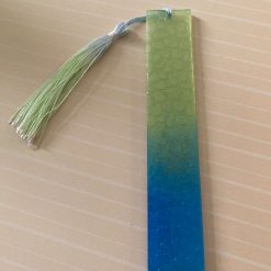 Bookmark blue and green with tassel
