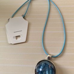 Beautiful blue and silver grey pendant