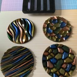 Handmade Resin Coaster Set + Stand 🤩