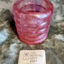 Red Resin Faceted Gift‑Bag/Vase Trinket Holder