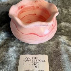 Red Resin Faceted Gift‑Bag/Vase Trinket Holder
