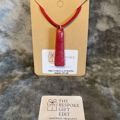 Red Resin Faceted Gift‑Bag/Vase Trinket Holder