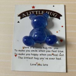 Handmade resin pocket hug bear