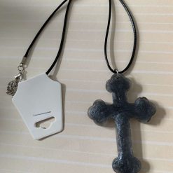 Handmade resin cross pendant necklace