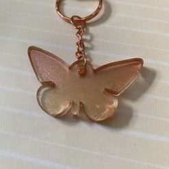 Handmade resin butterfly keyring 1