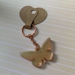 Handmade resin butterfly keyring 2