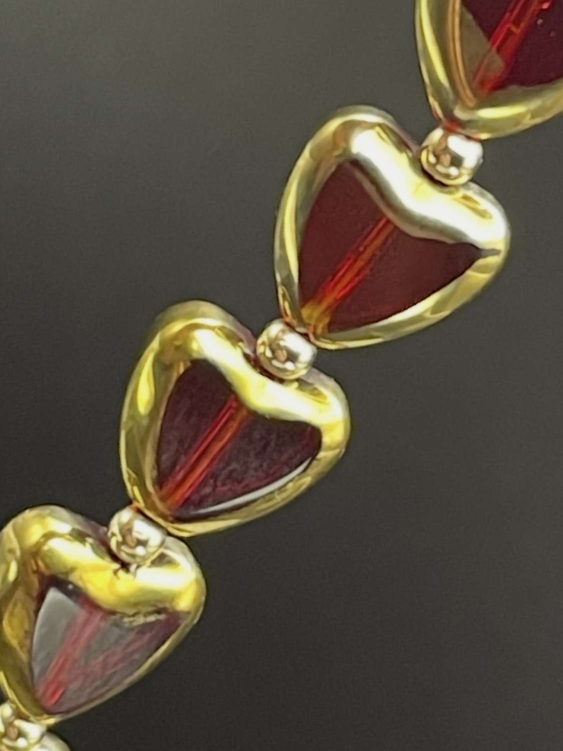 Garnet Heart Bracelet Garnet Heart Bracelet