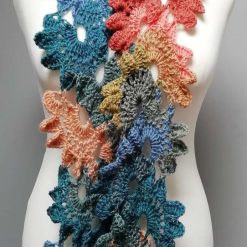 Crochet Angora-Style Flower Scarf