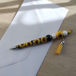 Beaded Pen - #1 Sunflower Black/Yellow 2
