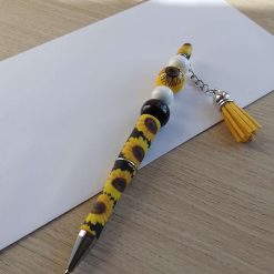 Beaded Pen - #1 Sunflower Black/Yellow