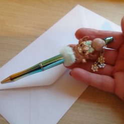 Beaded Pen - #7 Highland Cow, Chomping Through The Daisies 1 Beaded Pen - #7 Highland Cow, Chomping Through The Daisies 1