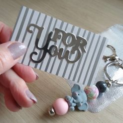 Beaded Keychain - #2 Ellie 1 Beaded Keychain - #2 Ellie 5
