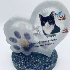 Pet In Memoriam Heart With Photo and Ashes