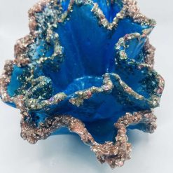 Double Blue Sculptured Coral Style Bowls