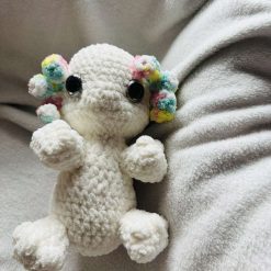 Crochet Axolotl: Handmade Chenille Velvet Plush Toy 3 Crochet Axolotl: Handmade Chenille Velvet Plush Toy 3