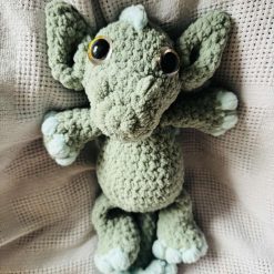 Crochet Yoda Dragon : Handmade Chenille Velvet Plush Toy 5 Crochet Yoda Dragon : Handmade Chenille Velvet Plush Toy 5