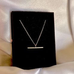Sterling Silver Bar Necklace – Strength