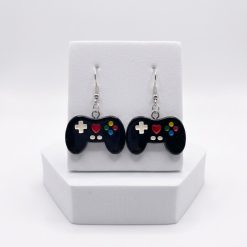 Black Video Controller Inspired Earrings