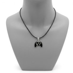 Metal Black Video Game Controller Necklace