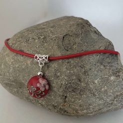 Red Pendant Floral Necklace 1 Red Pendant Floral Necklace 1