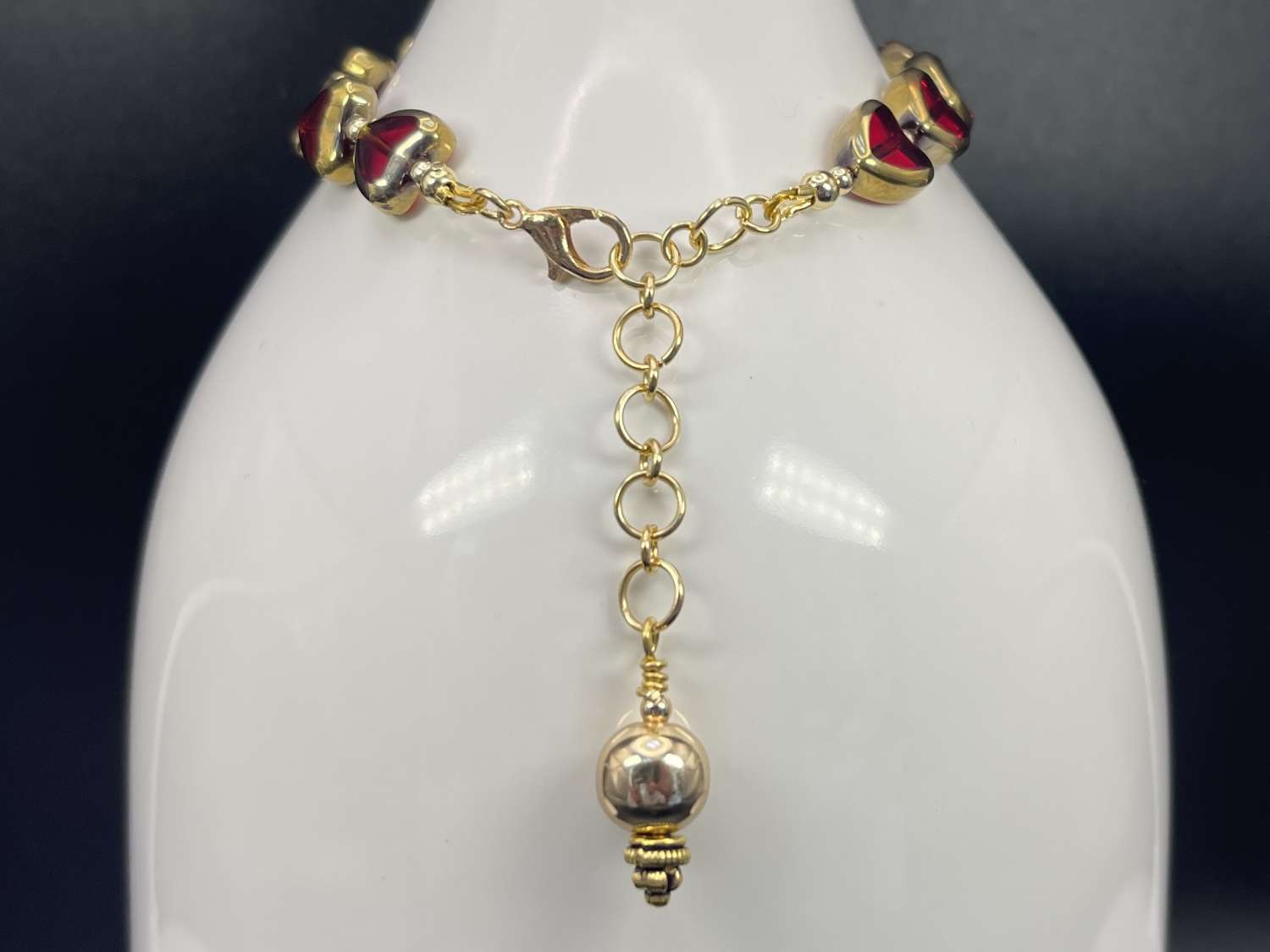 Garnet Heart Bracelet Garnet Heart Bracelet