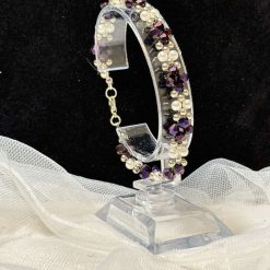 Spanish Violet, Pearl & Silver Bead Bracelet 1 Spanish Violet, Pearl & Silver Bead Bracelet 1