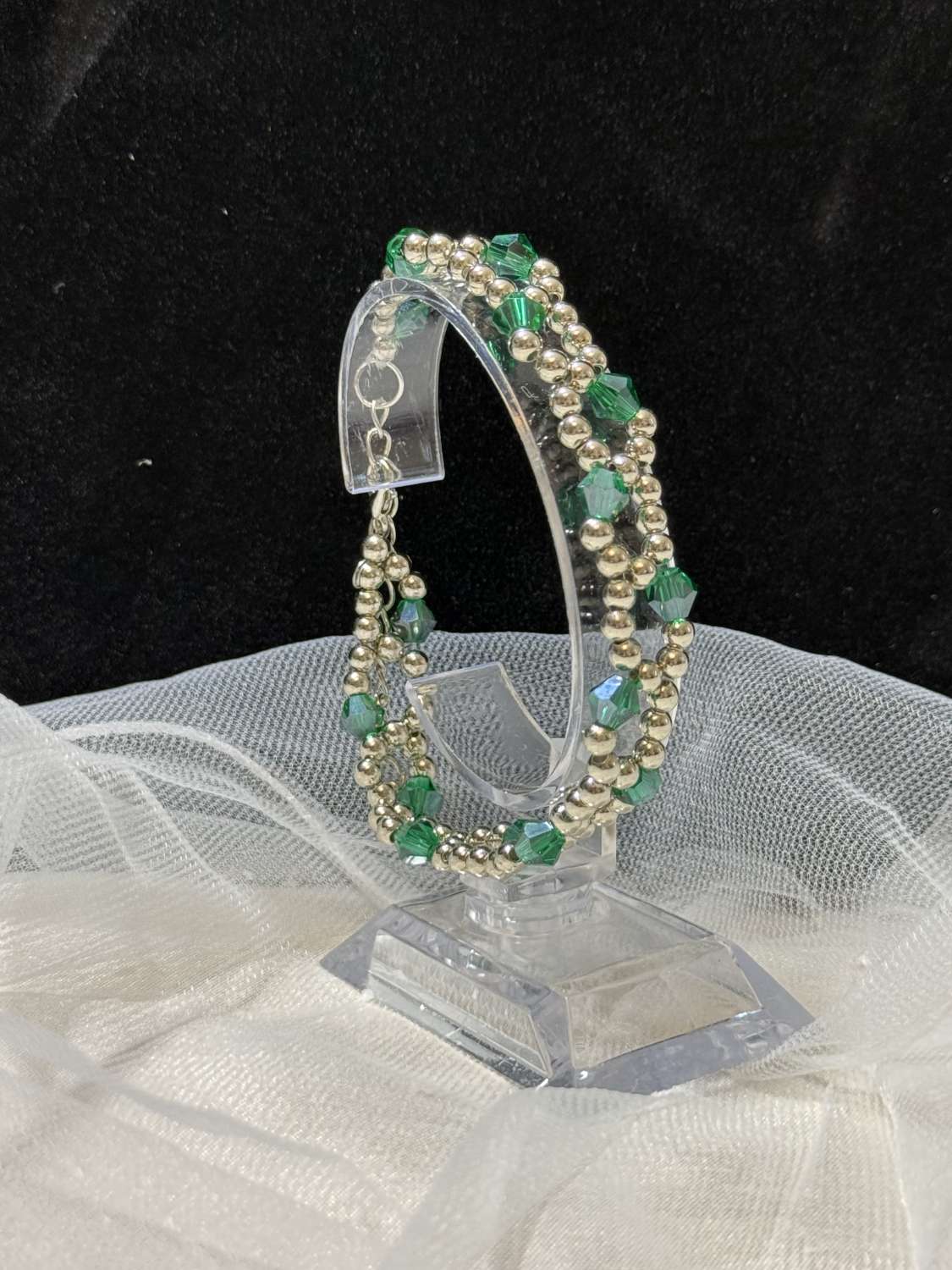 Emerald Green & Silver Bracelet Emerald Green & Silver Bracelet