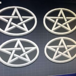Halloween Pentagram Coasters-3D Printed